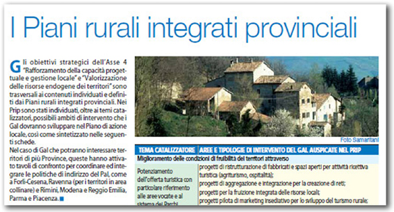agricoltura SUPPLEMENTO n 39 Leader esperienze e prospettive in Emilia-Romagna d